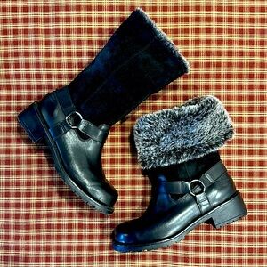 Woman’s Harley Davidson Telluride Fur Suede Leather Motorcycle Boot